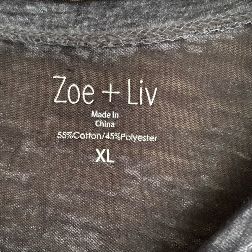 Zoe + Liv Distressed Skeleton Hand Tee - Picture 4 of 5